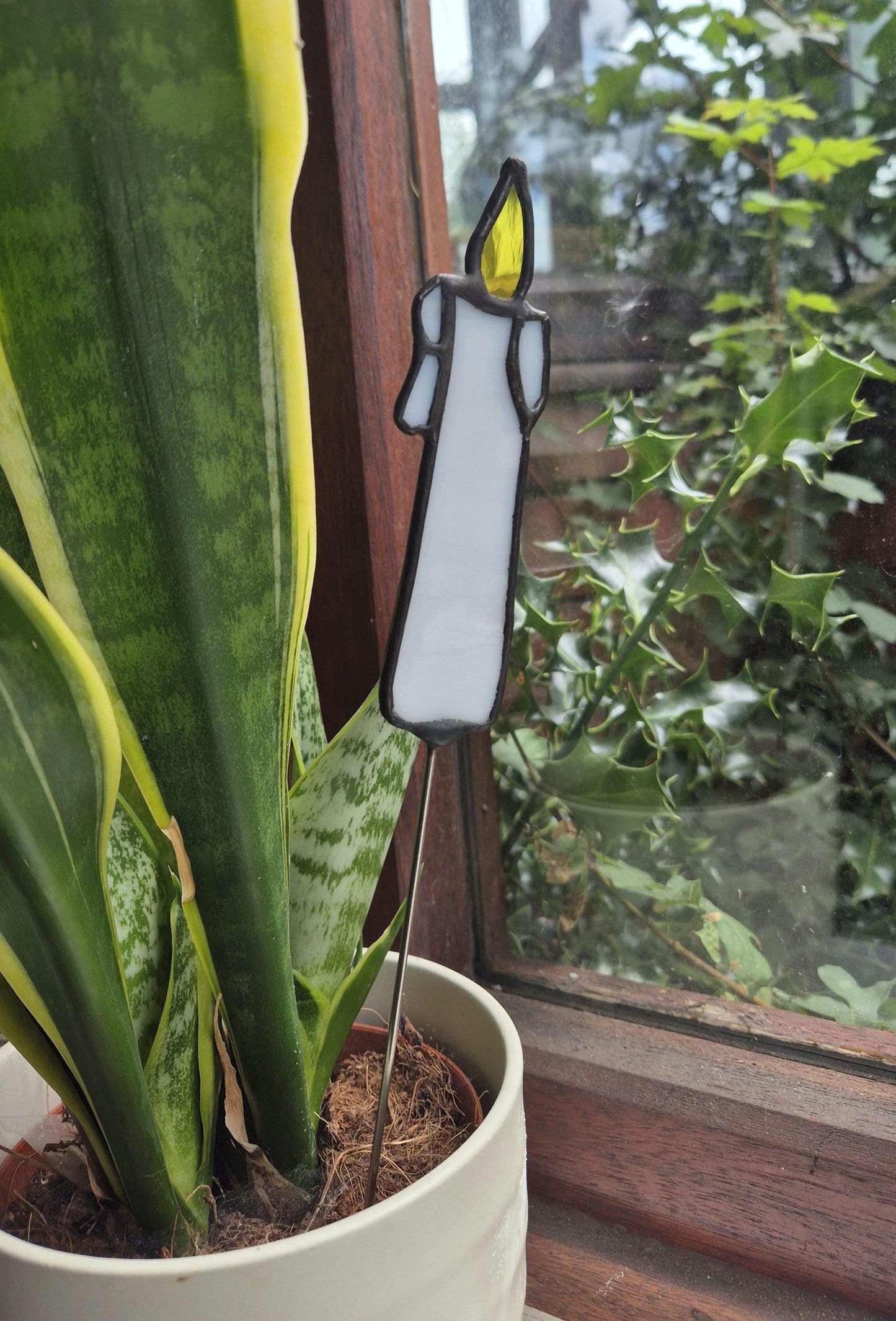 Single Tall Candlestick Suncatcher Plant Stake