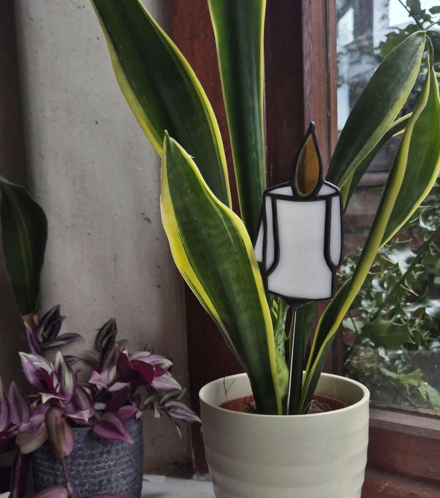 Single Candlestick Suncatcher Plant Stake