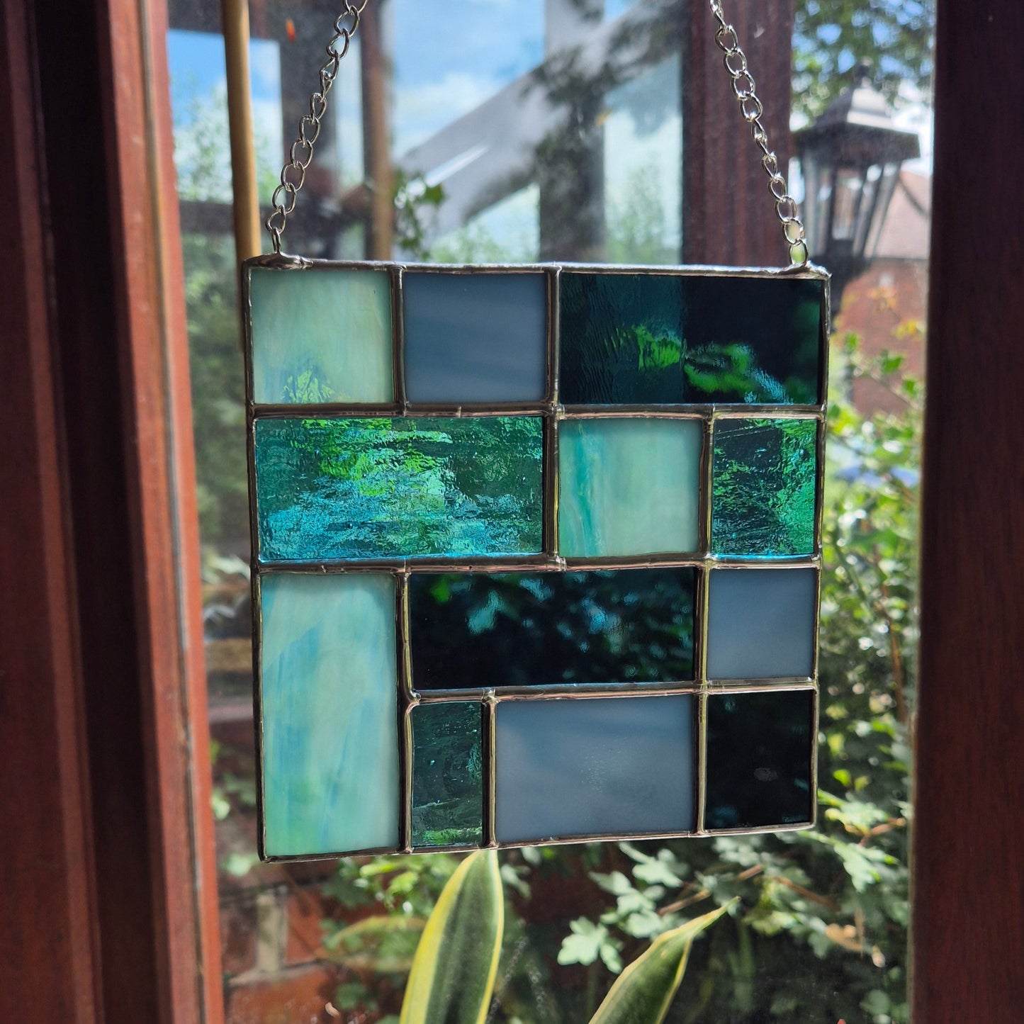 Blue Abstract Square Panel