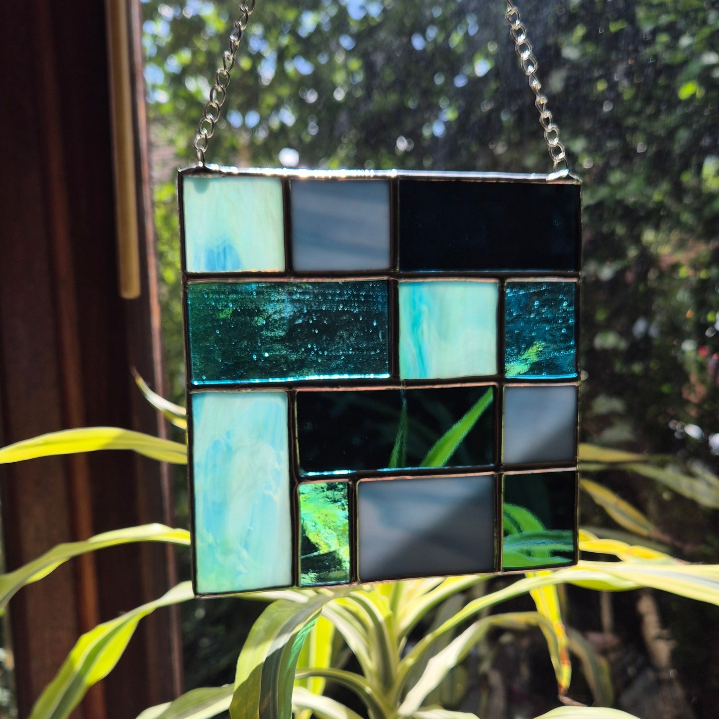 Blue Abstract Square Panel