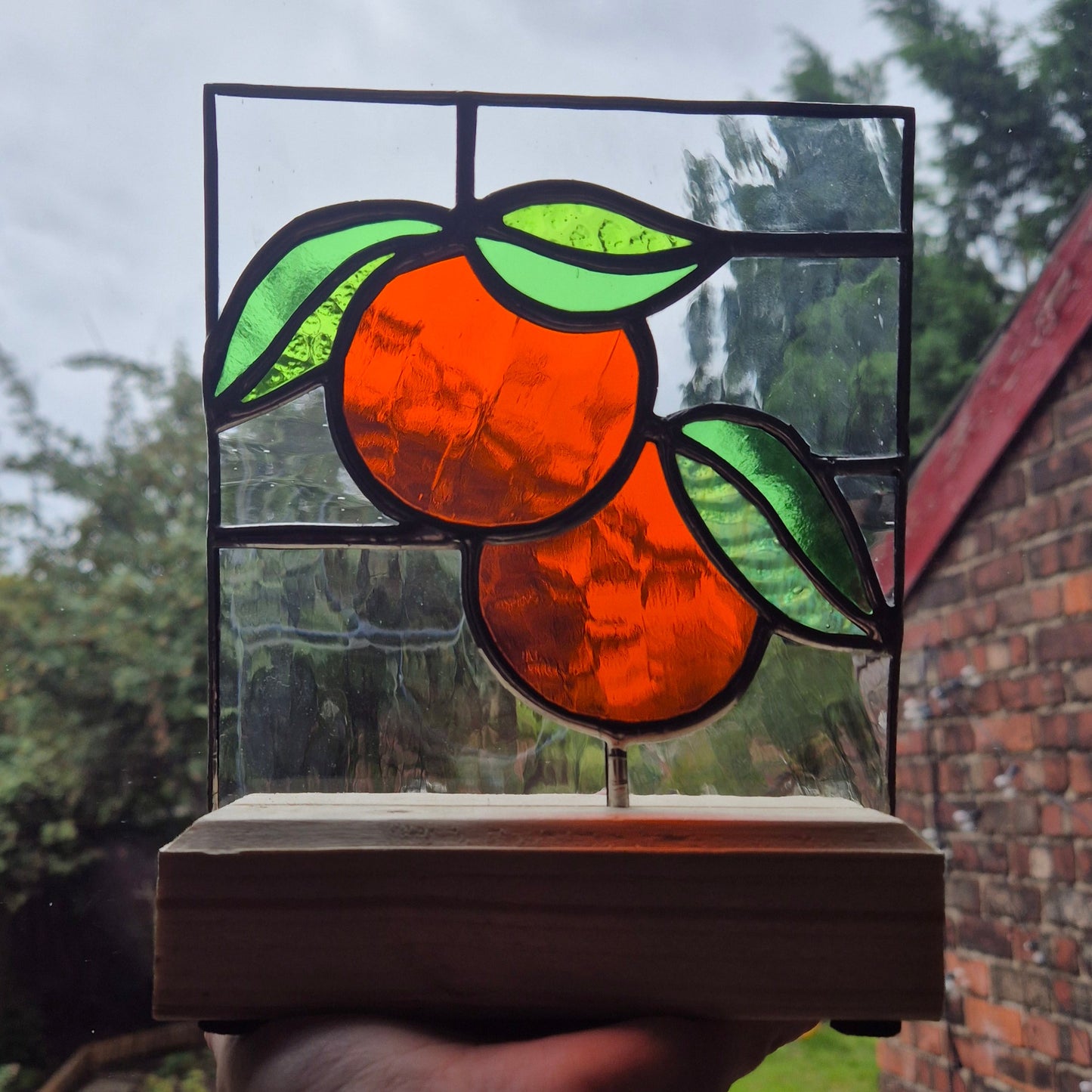 Double Orange Standing Panel