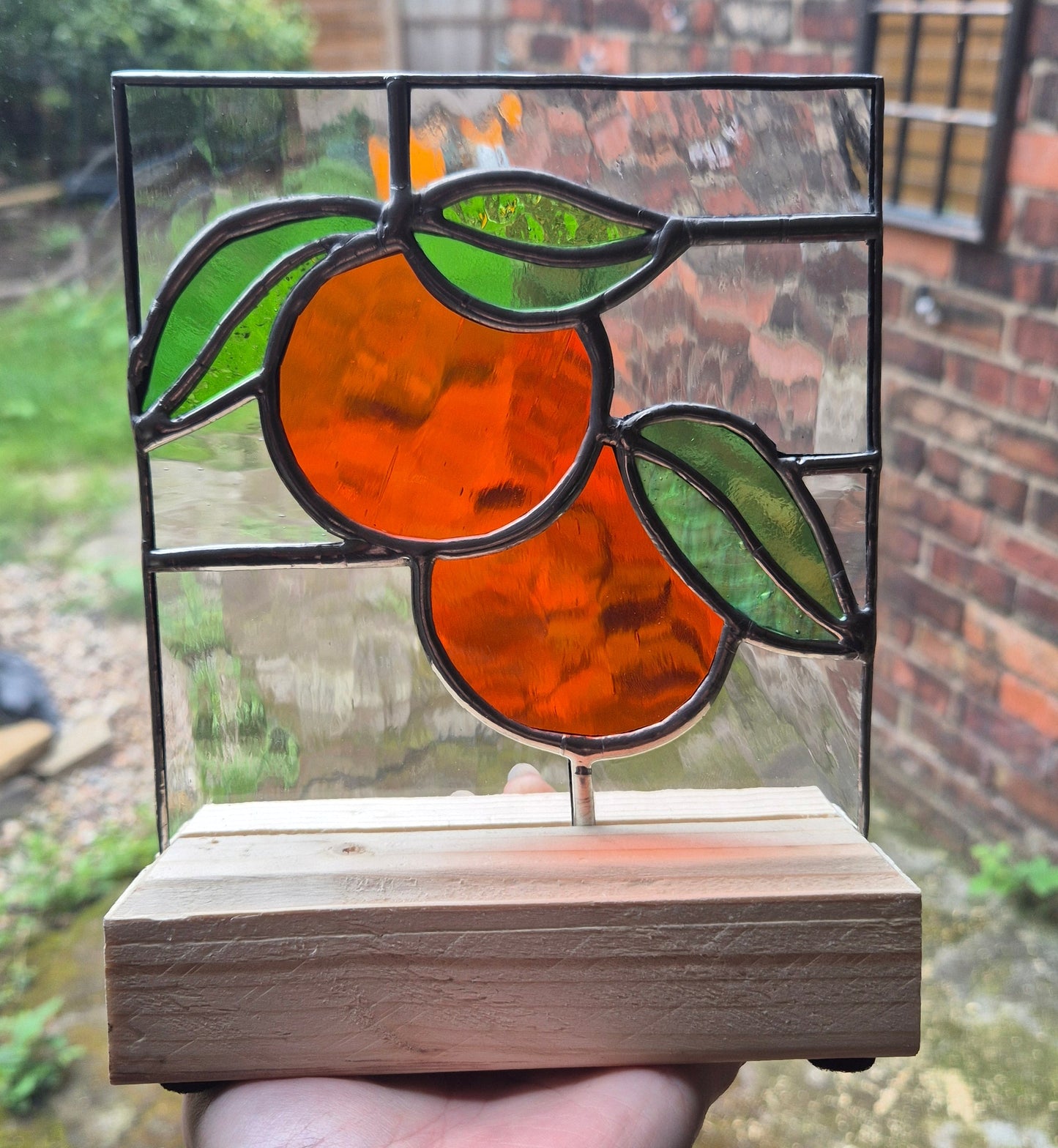 Double Orange Standing Panel