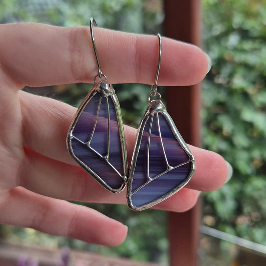 Butterfly Wing Earrings Purple