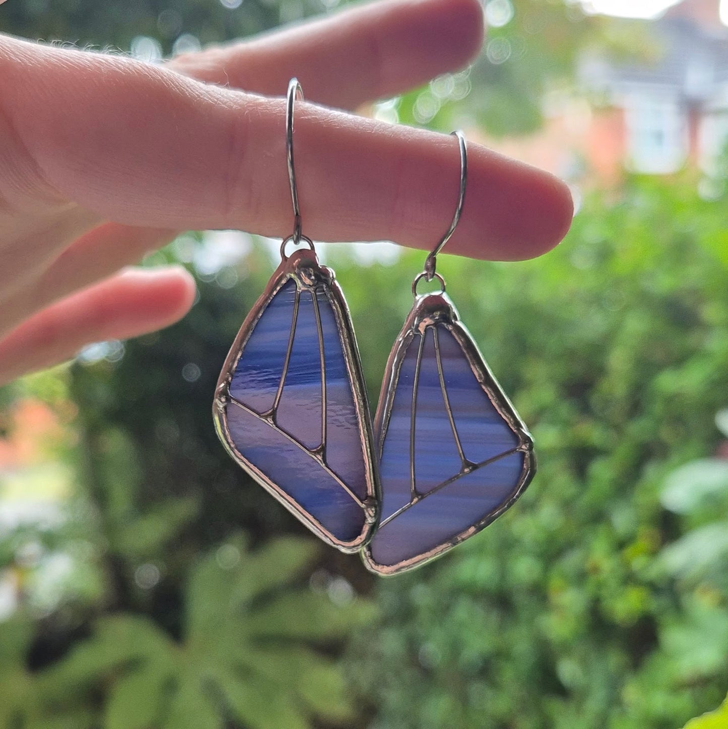 Butterfly Wing Earrings Purple
