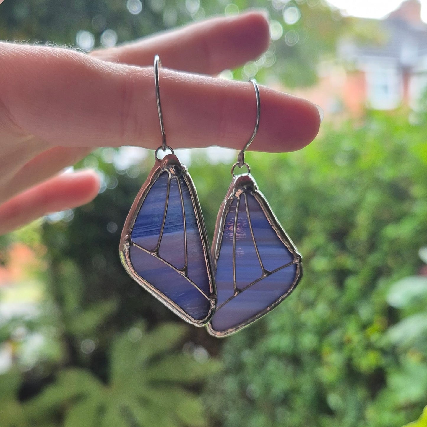 Butterfly Wing Earrings Purple