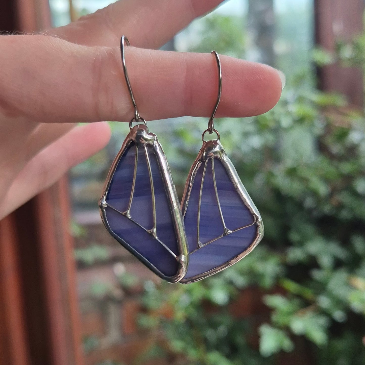 Butterfly Wing Earrings Purple