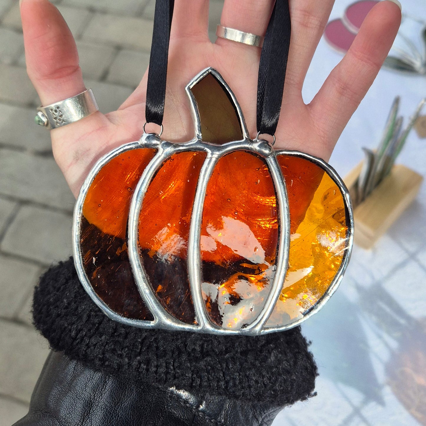 Pumpkin Suncatcher Small - Silver