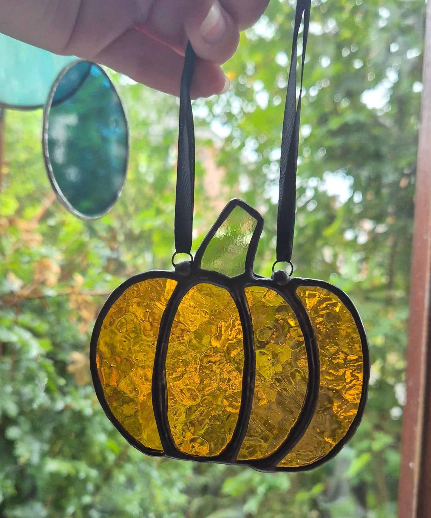 Pumpkin Suncatcher Small - Black Patina