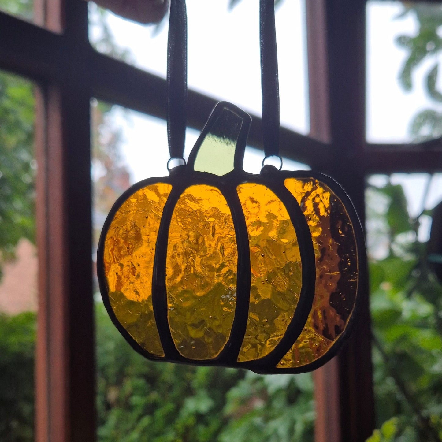 Pumpkin Suncatcher Small - Black Patina