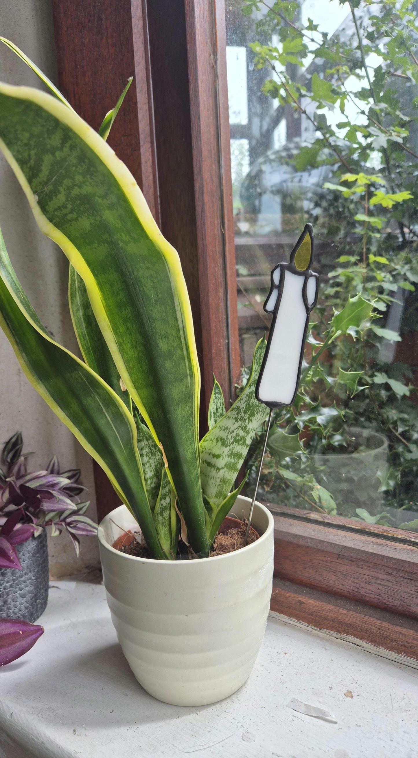 Single Tall Candlestick Suncatcher Plant Stake