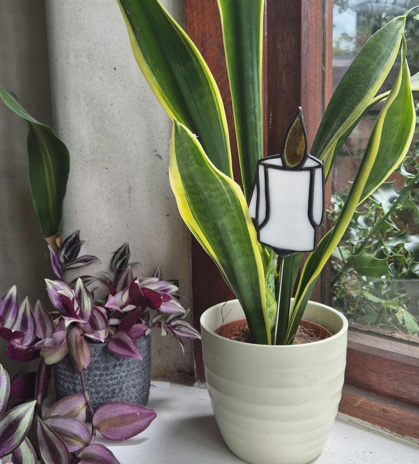 Single Candlestick Suncatcher Plant Stake