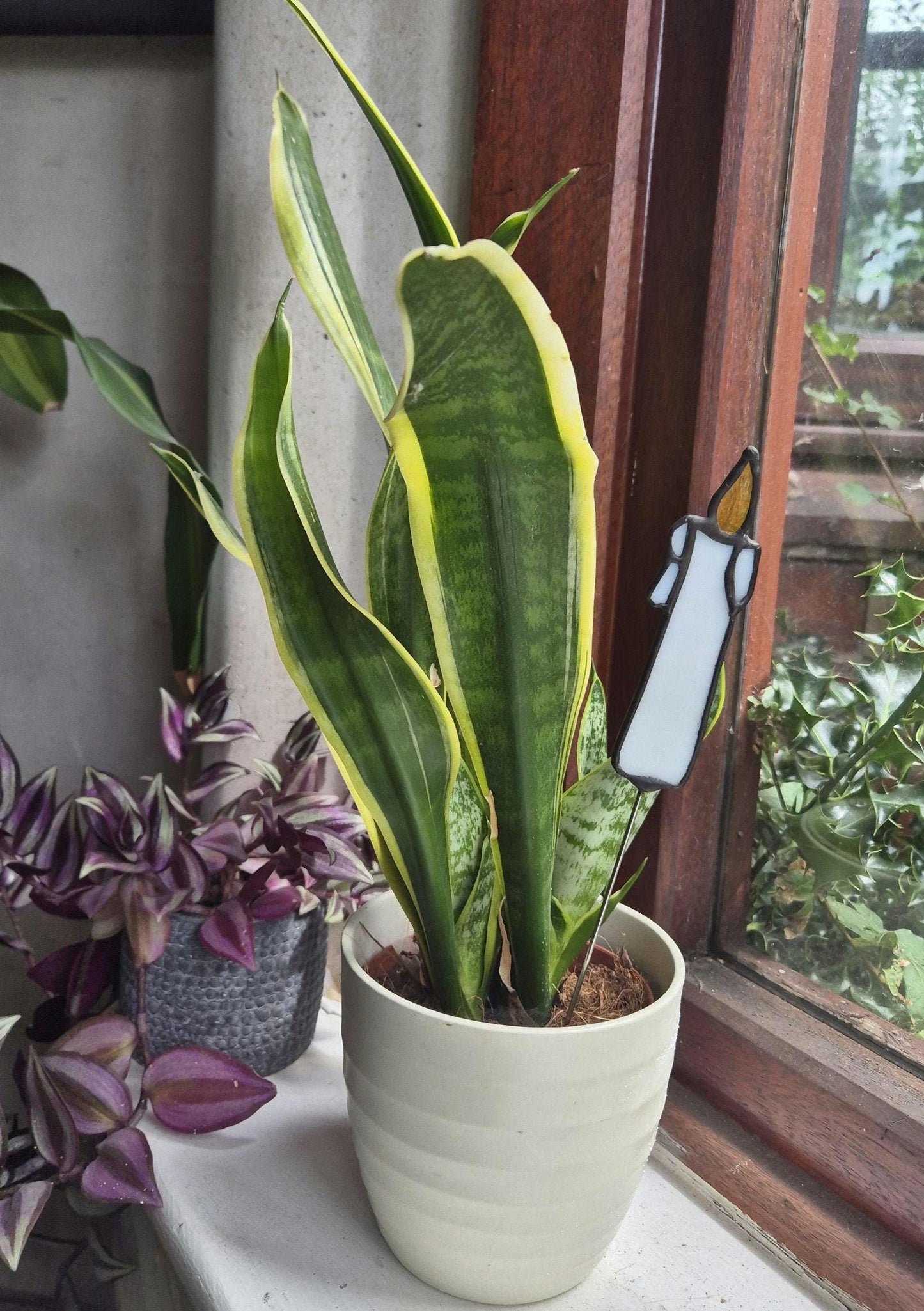Single Tall Candlestick Suncatcher Plant Stake