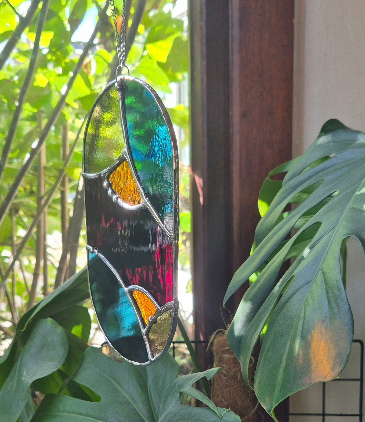 Abstract Oval Hanging Panel 1