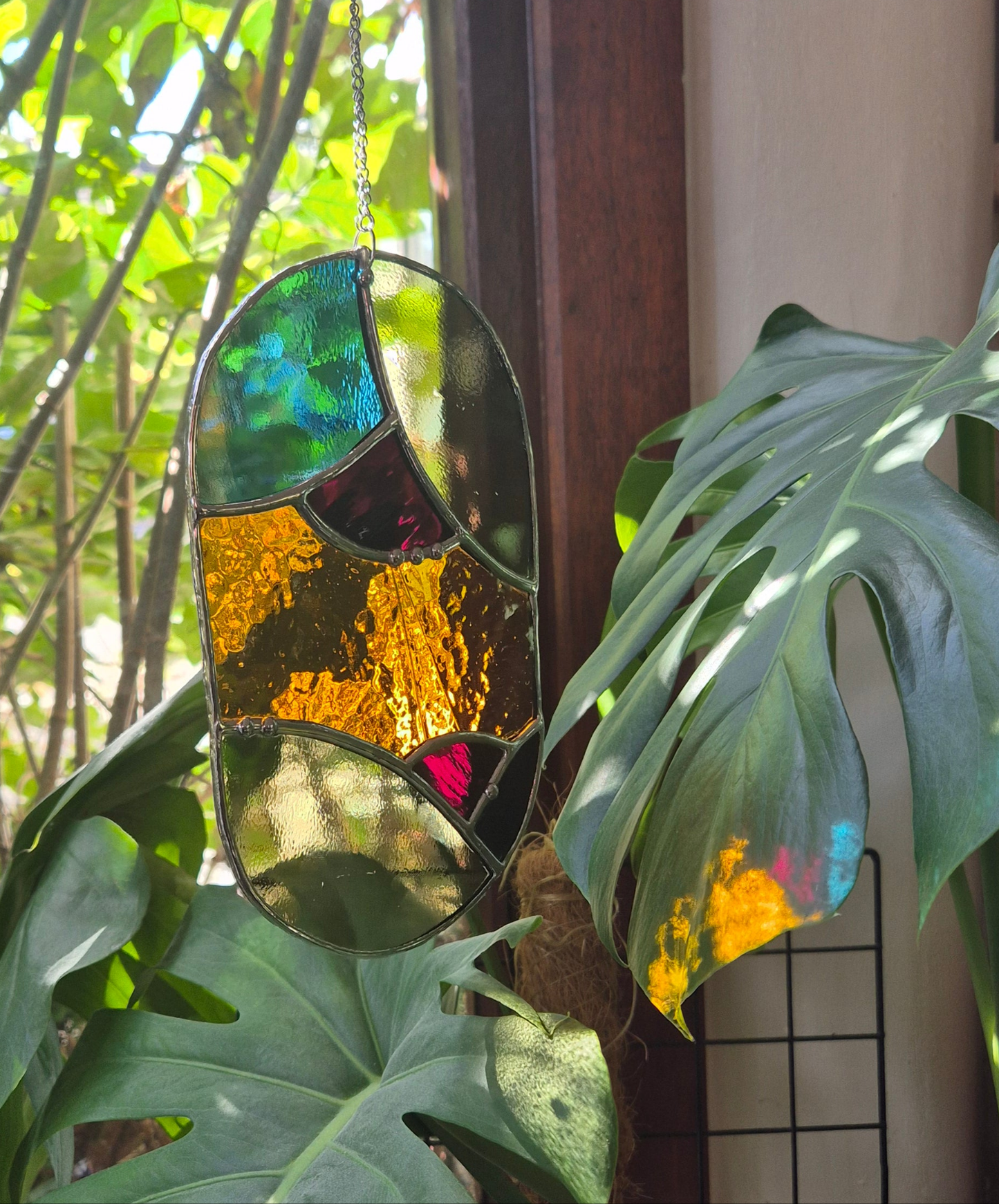 Abstract Oval Hanging Panel 2