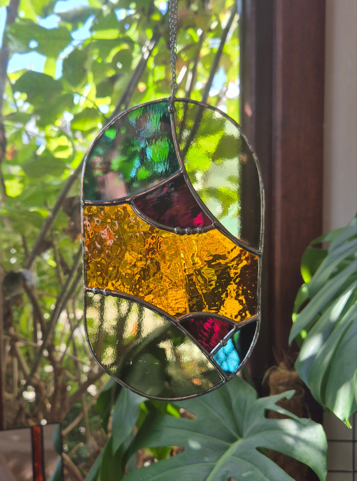 Abstract Oval Hanging Panel 2