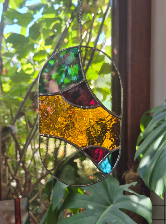 Abstract Oval Hanging Panel 2