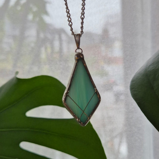Blue Diamond Shape Necklace