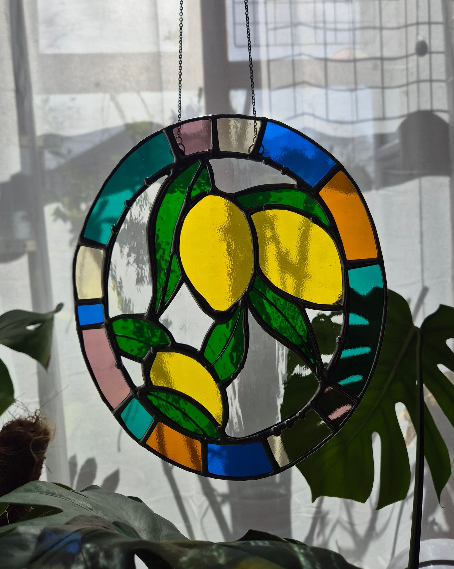 Lemon Hanging Oval Panel