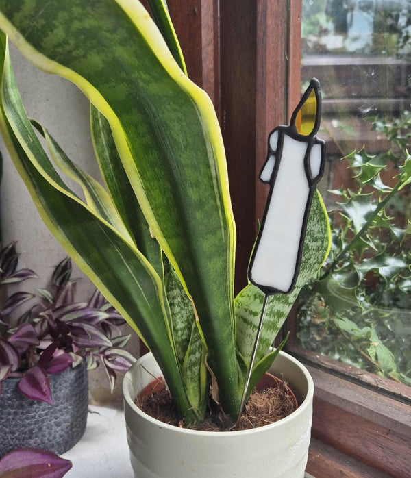 Single Tall Candlestick Suncatcher Plant Stake