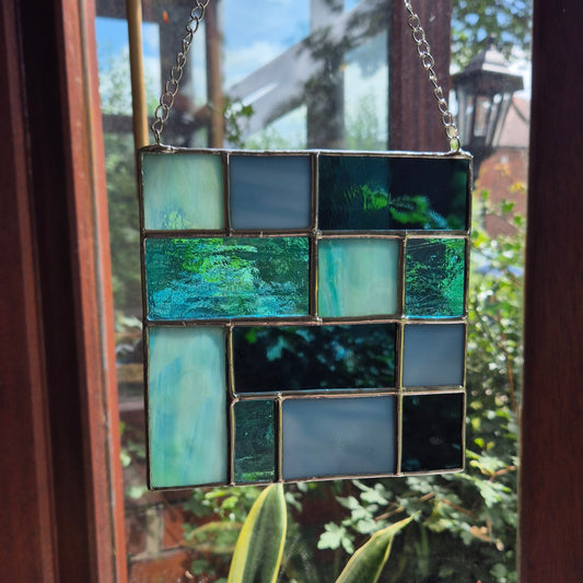 Blue Abstract Square Panel
