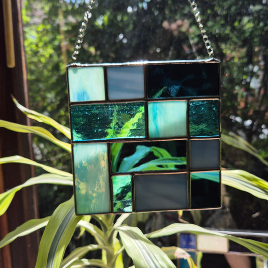 Blue Abstract Square Panel