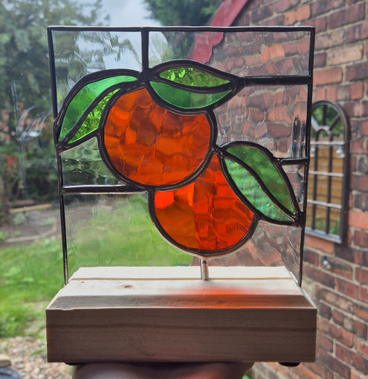 Double Orange Standing Panel