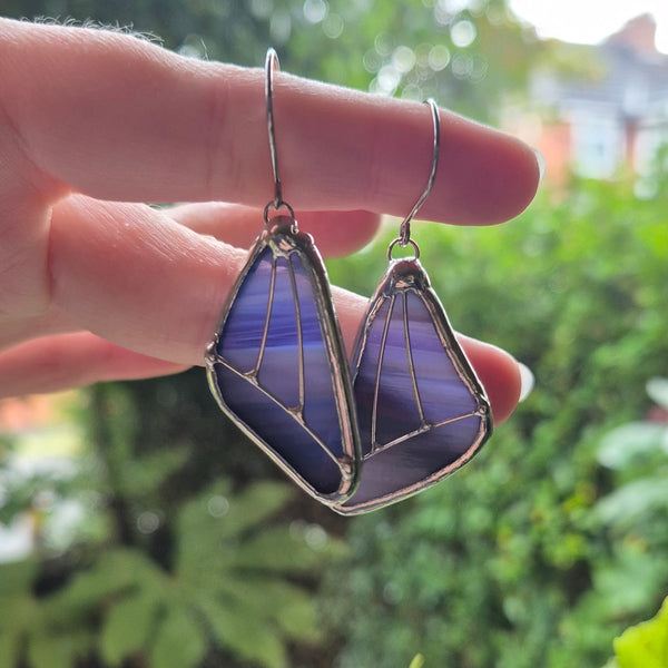 Butterfly Wing Earrings Purple