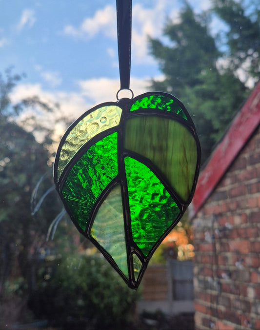 Leaf Green Hanging Suncatcher Small