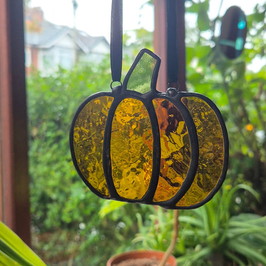 Pumpkin Suncatcher Small - Black Patina