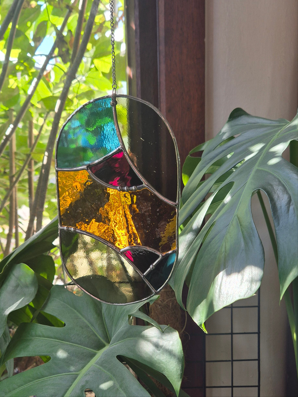 Abstract Oval Hanging Panel 2