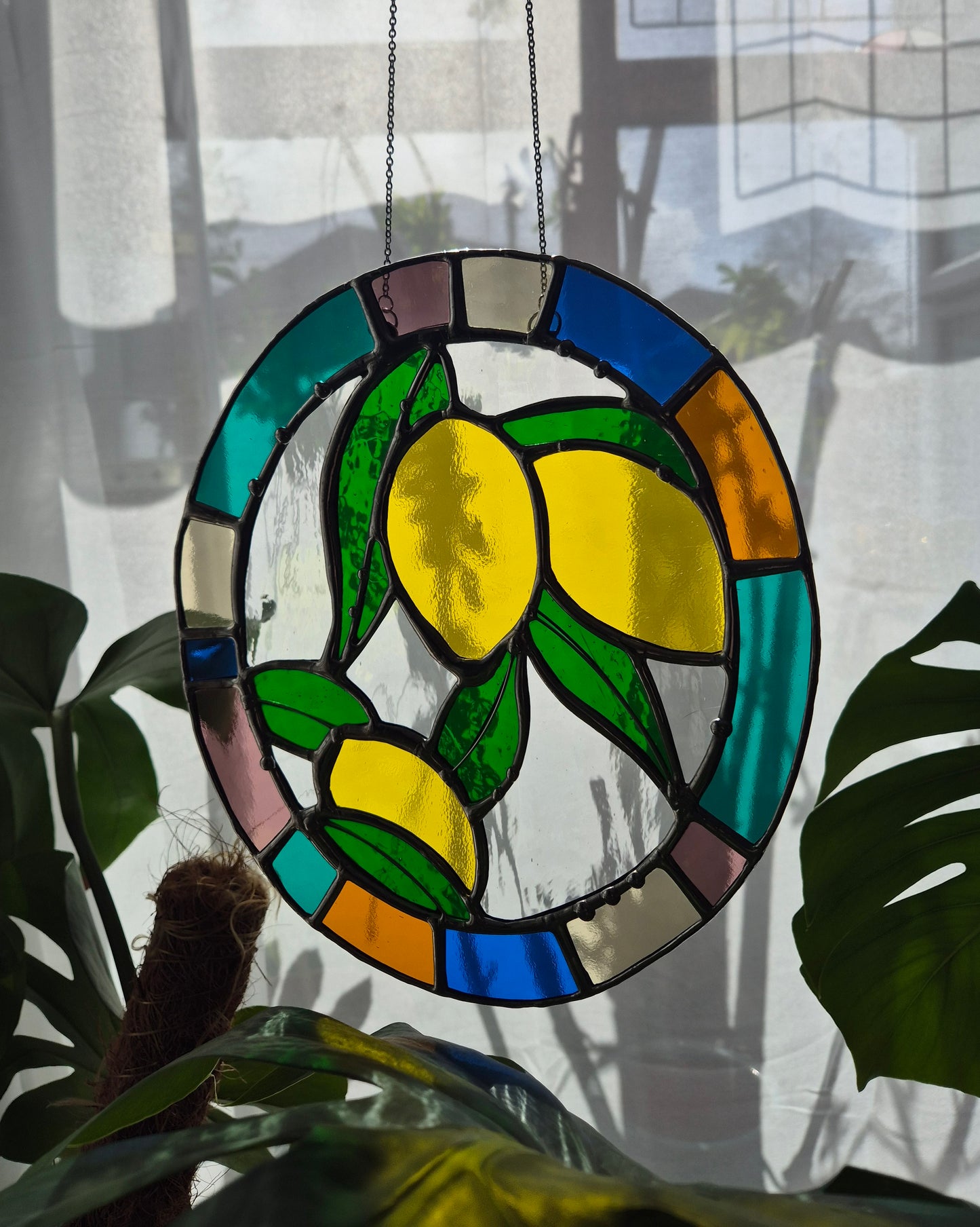 Lemon Hanging Oval Panel