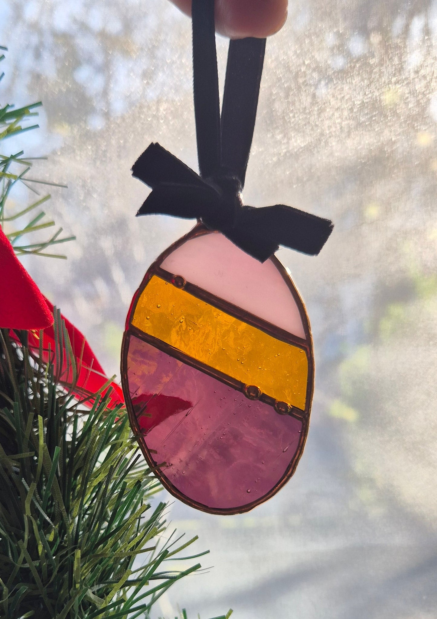 Copper Pink Ornament - Small Hanging