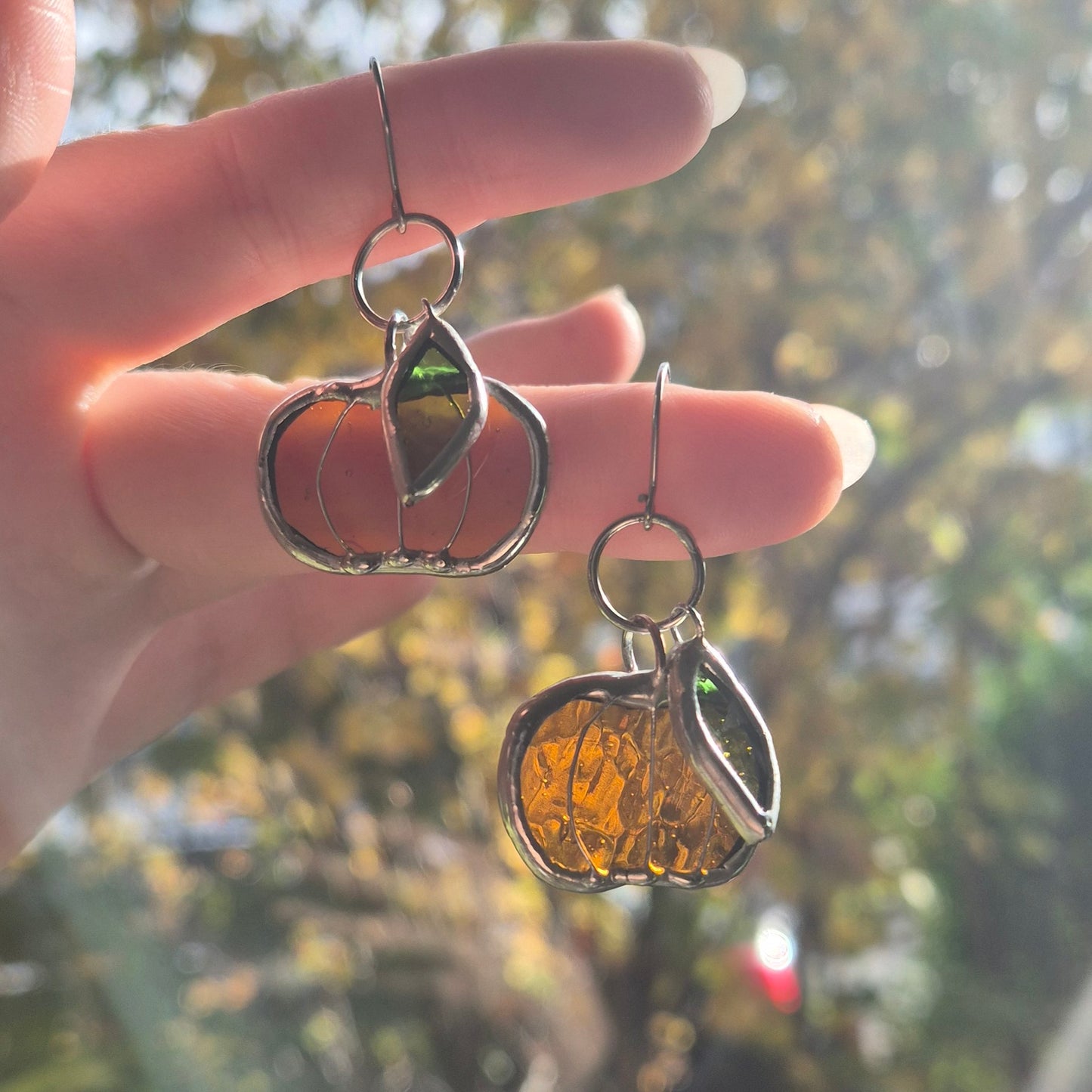 Pumpkin Leaf Earrings