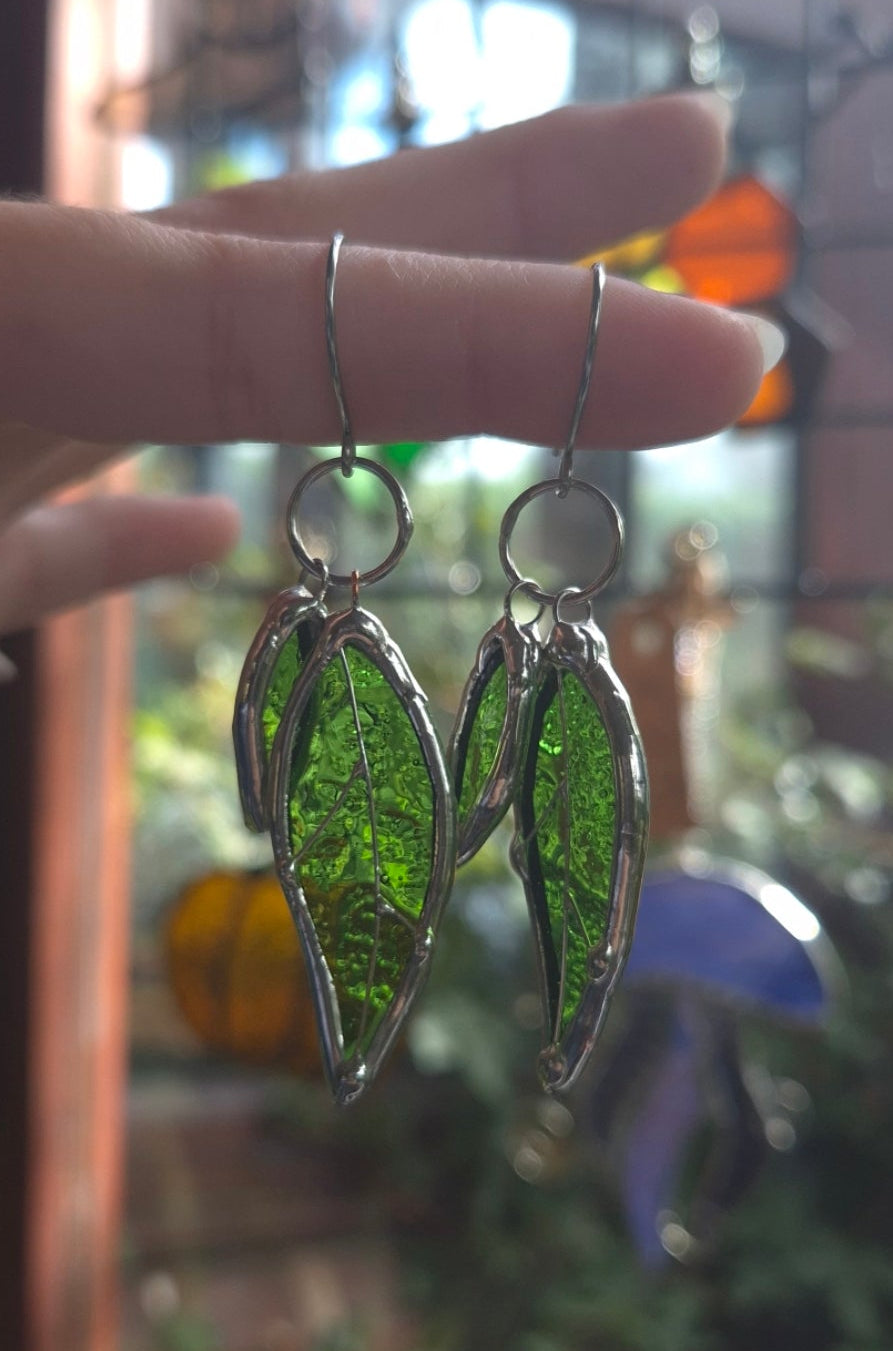 Double Leaf Earrings