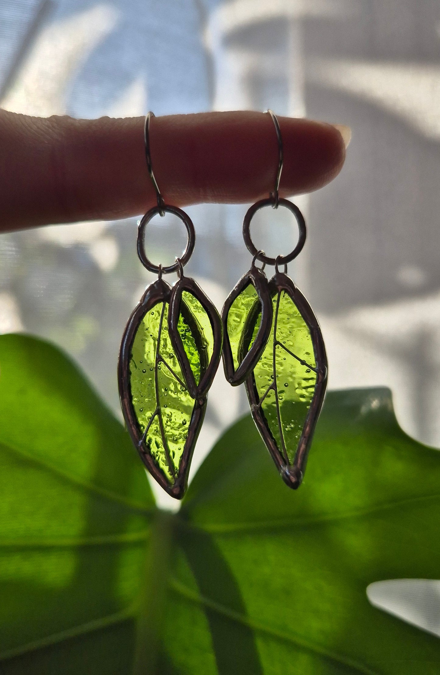Double Leaf Earrings