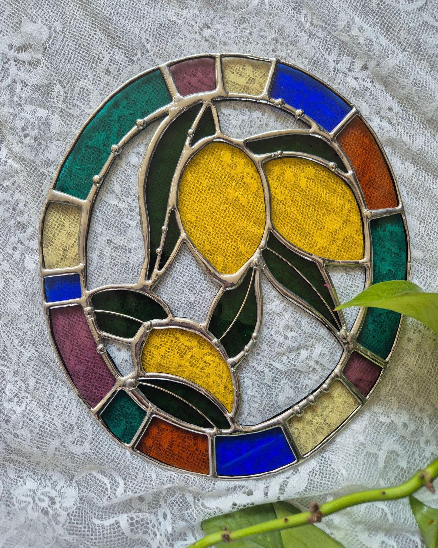 Lemon Hanging Oval Panel