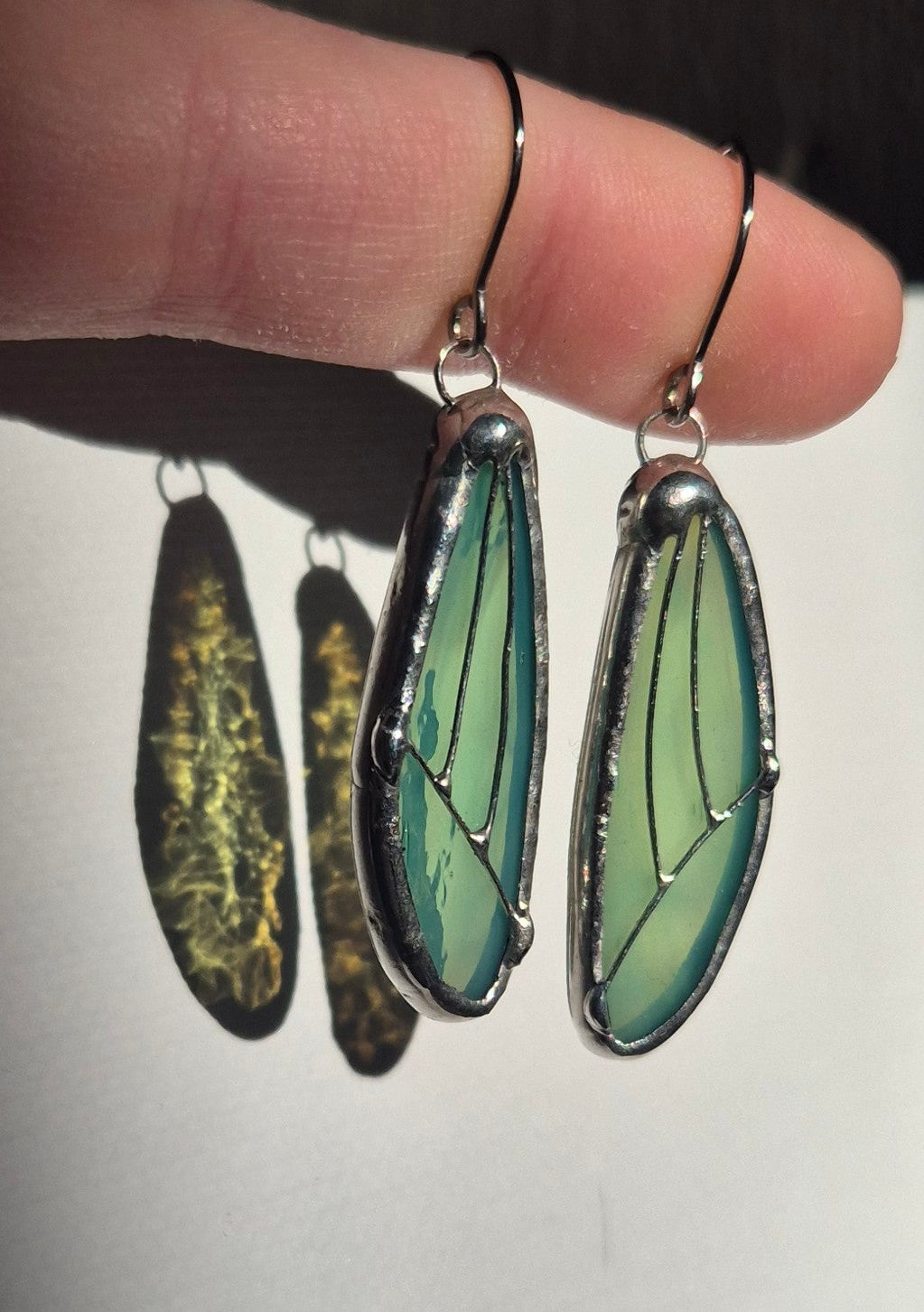 Blue Wispy Wing Earrings