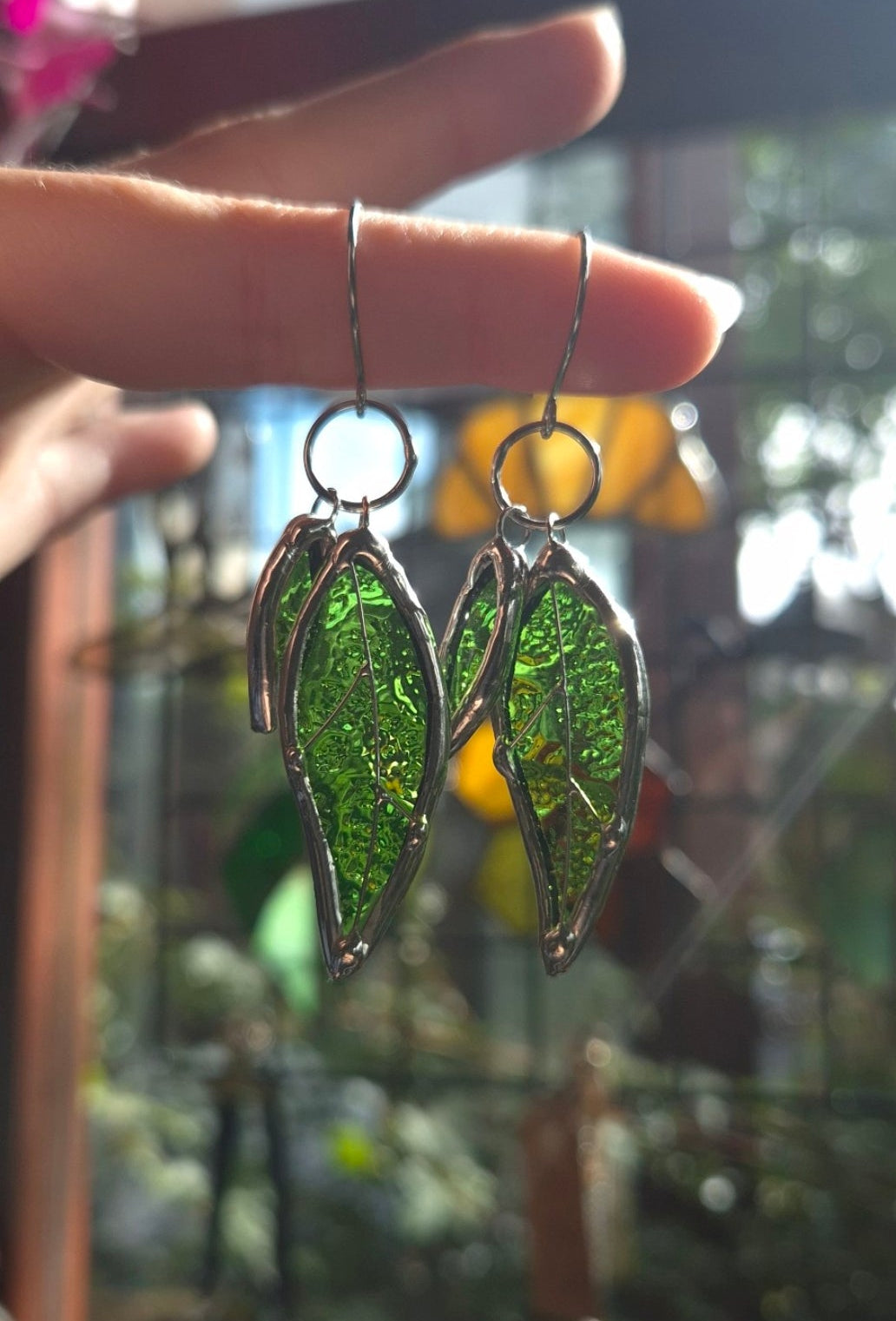 Double Leaf Earrings