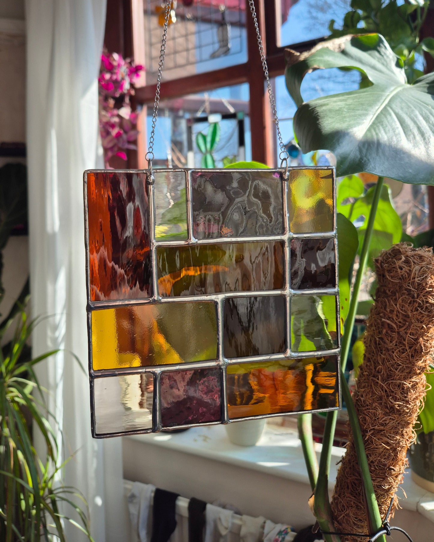 Amber & Purple Abstract Square
