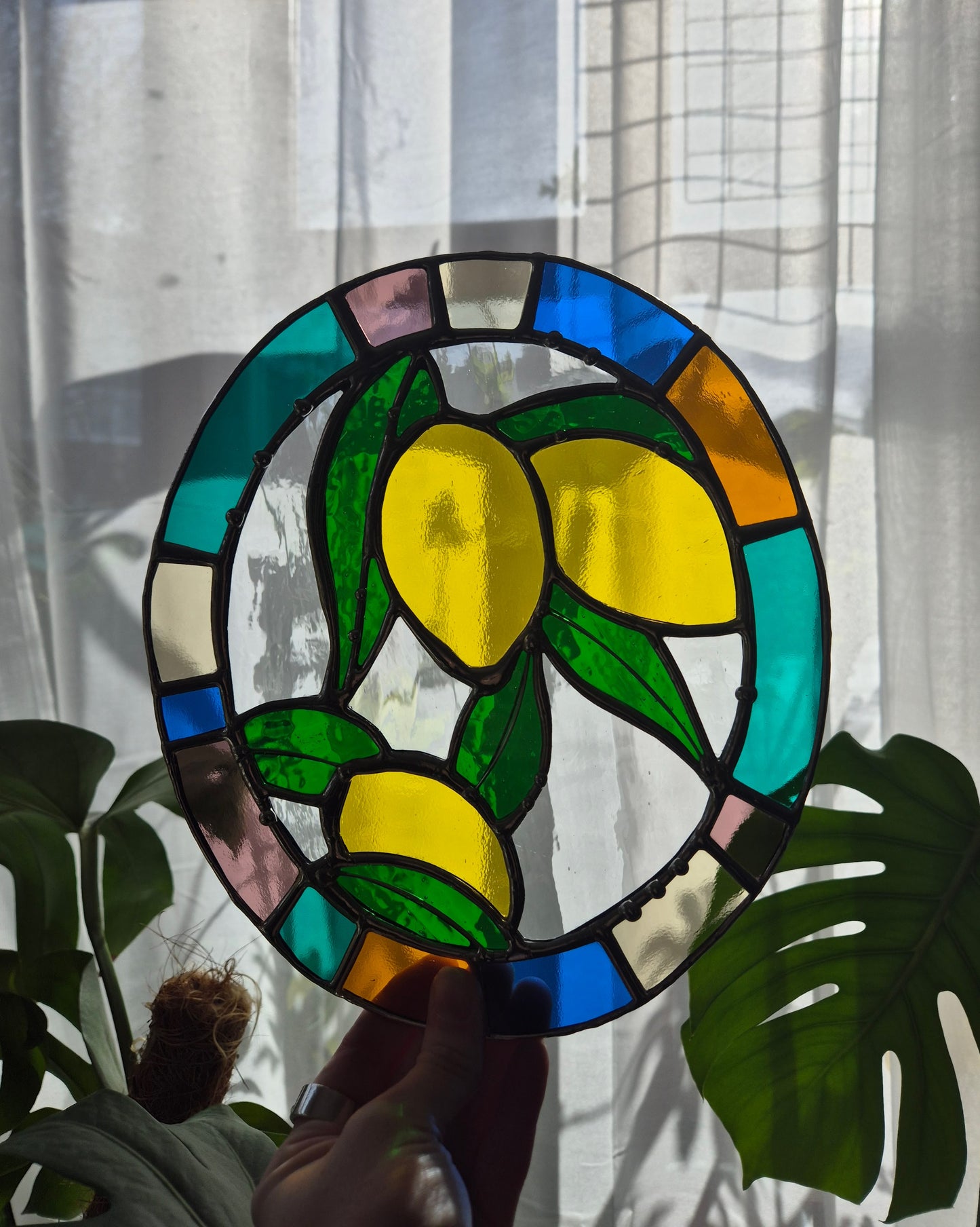 Lemon Hanging Oval Panel