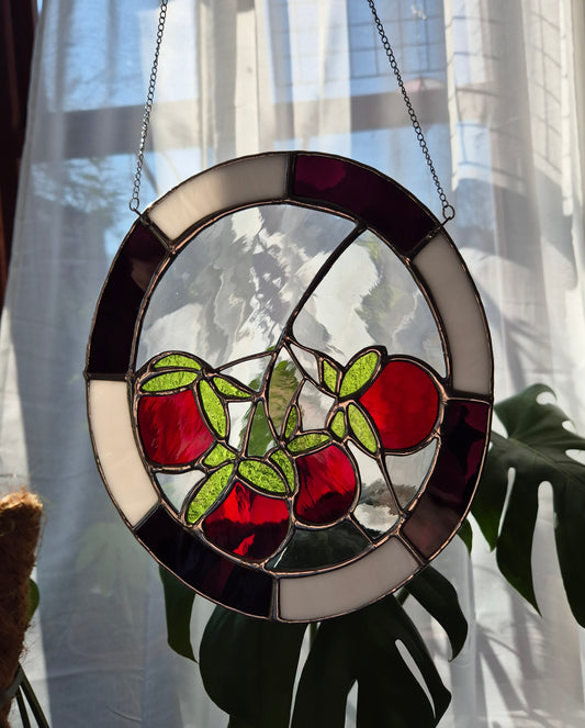 Tomatoes Hanging Oval Panel