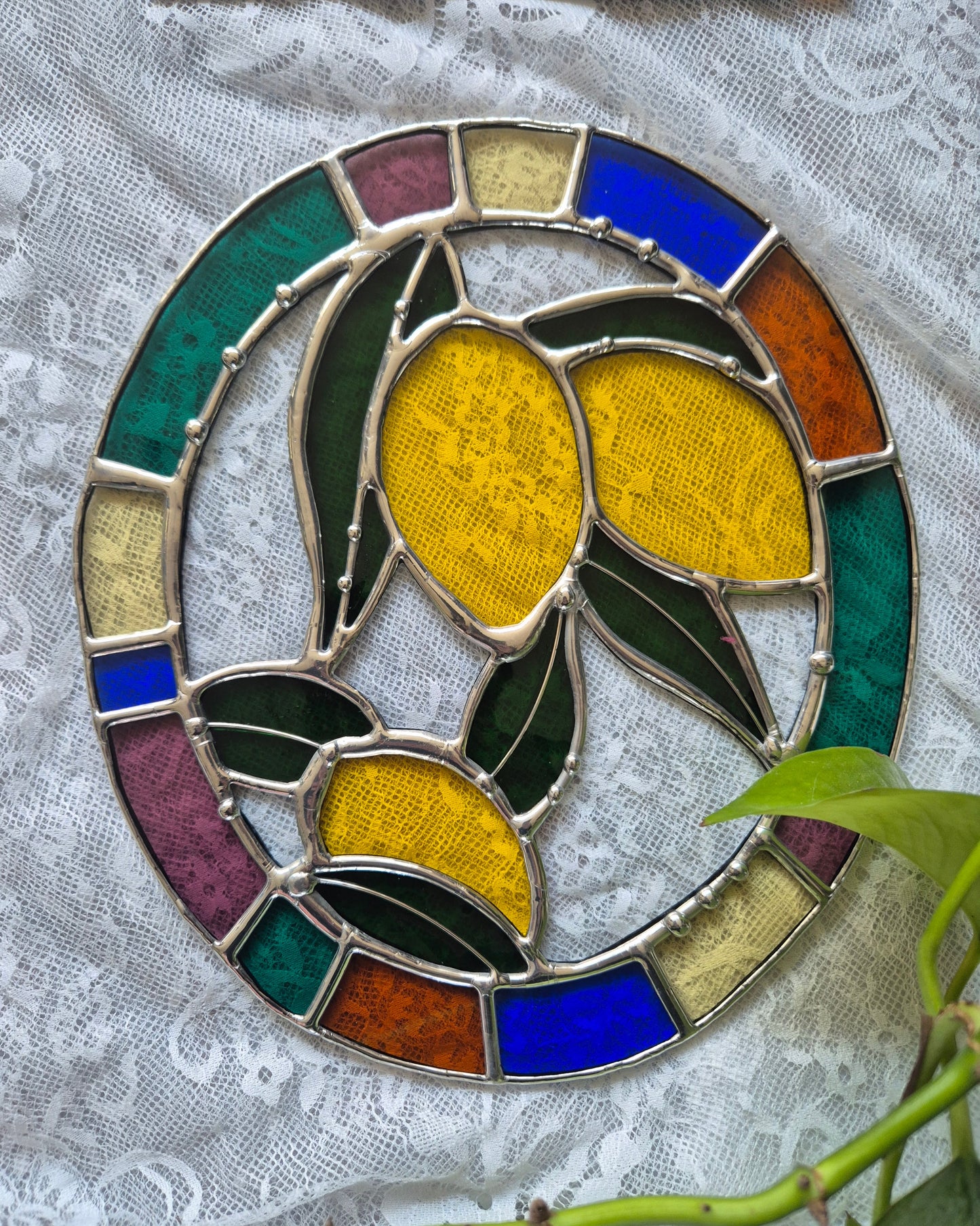 Lemon Hanging Oval Panel