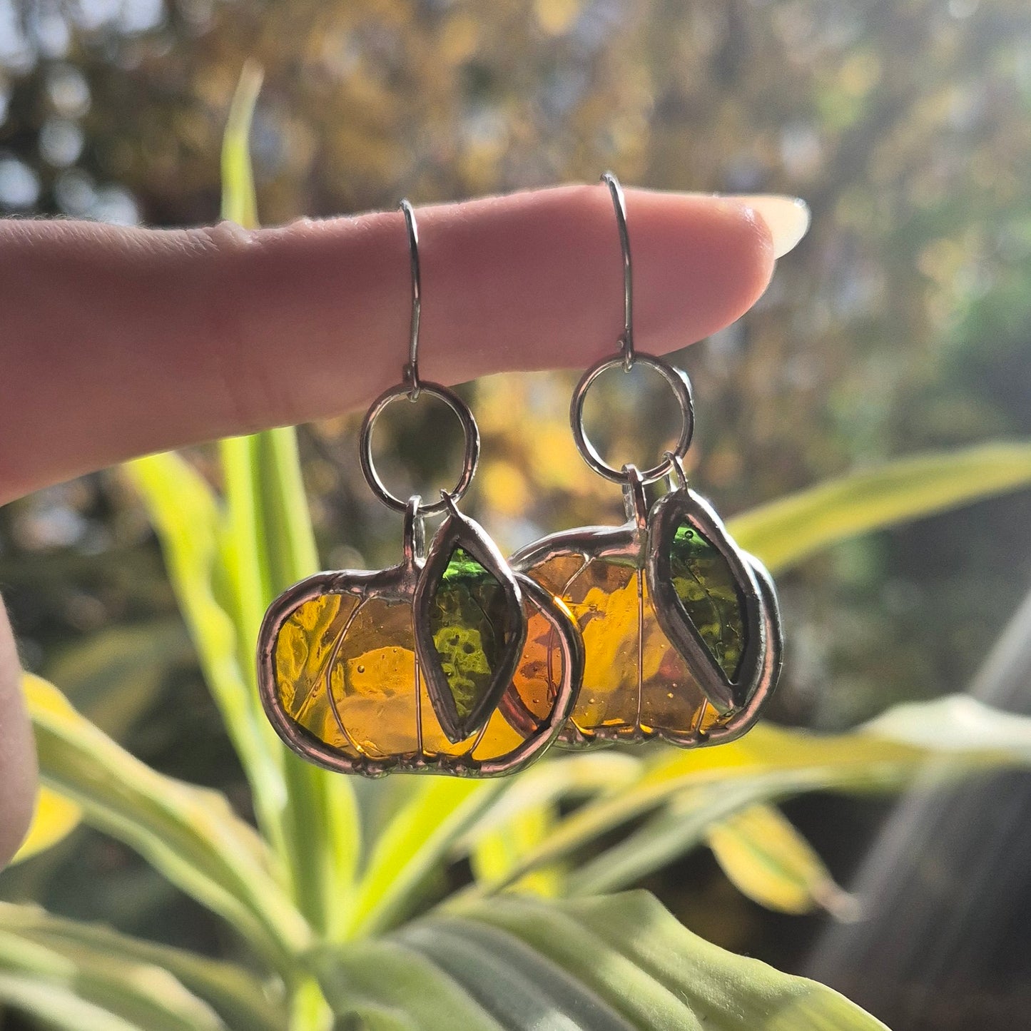 Pumpkin Leaf Earrings