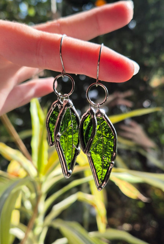 Double Leaf Earrings