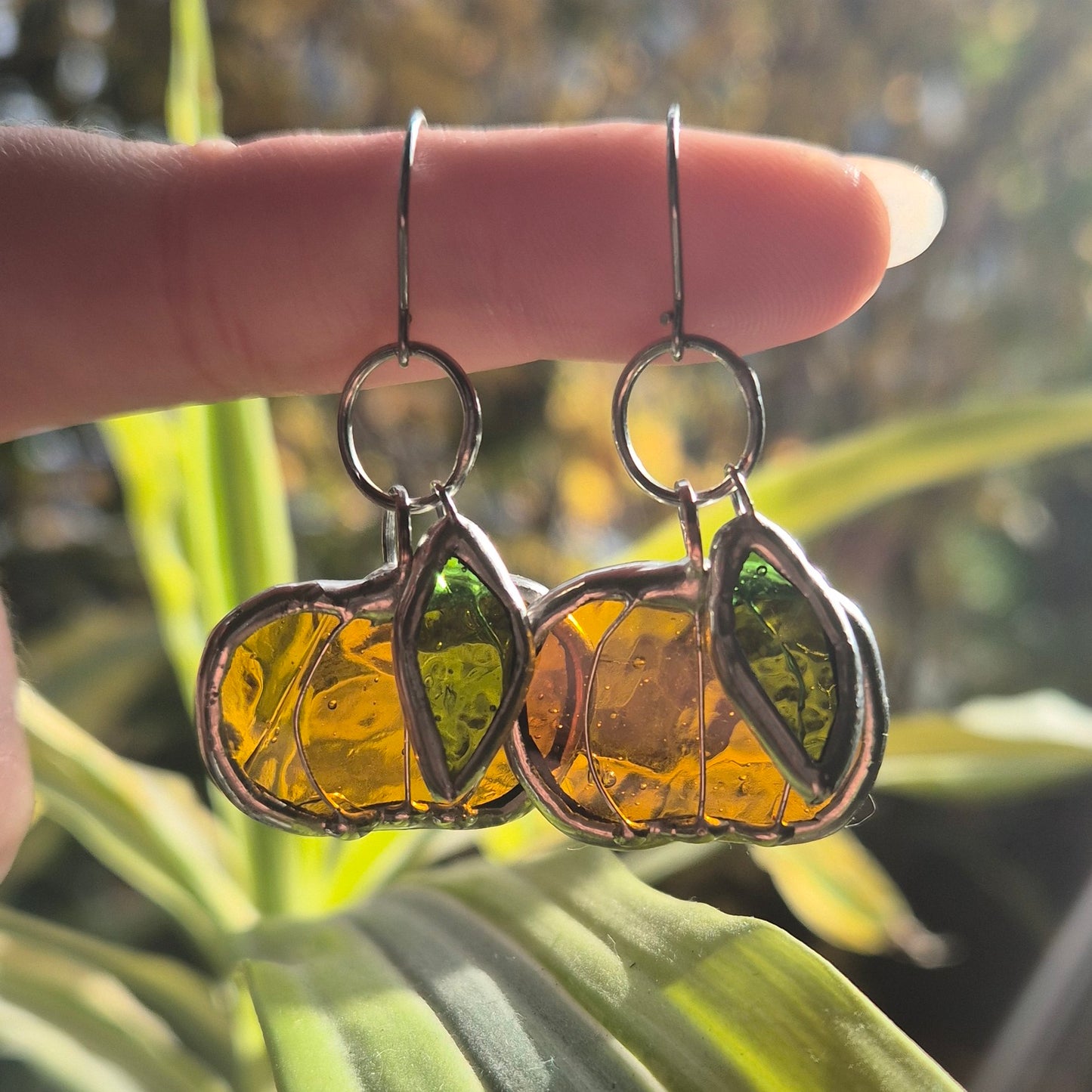 Pumpkin Leaf Earrings