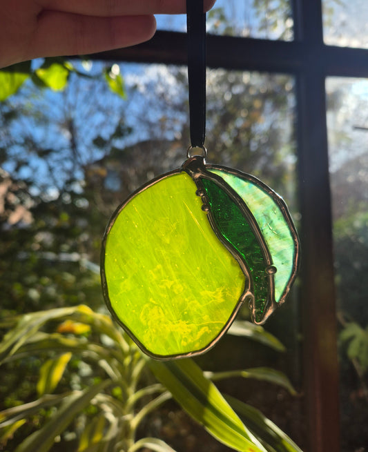 Lemon Stained Glass Hanging - Small