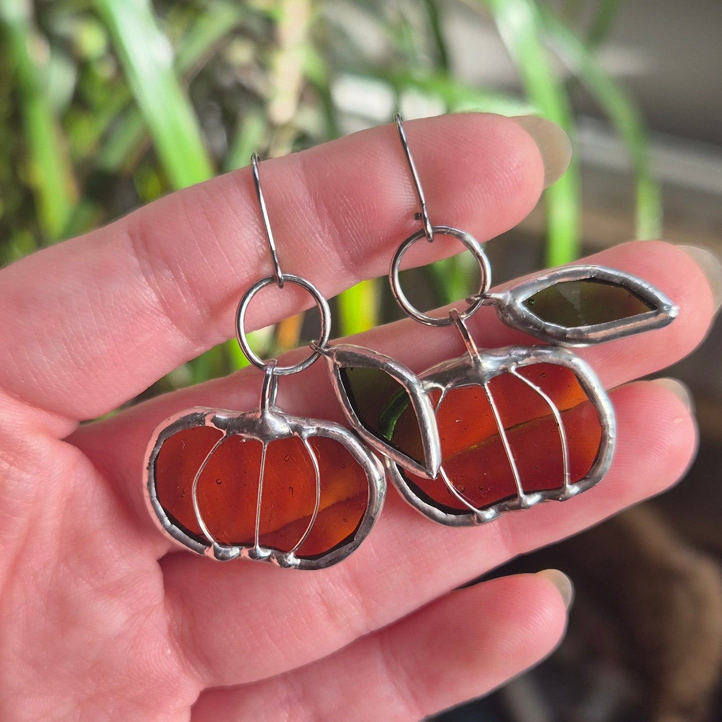 Pumpkin Leaf Earrings