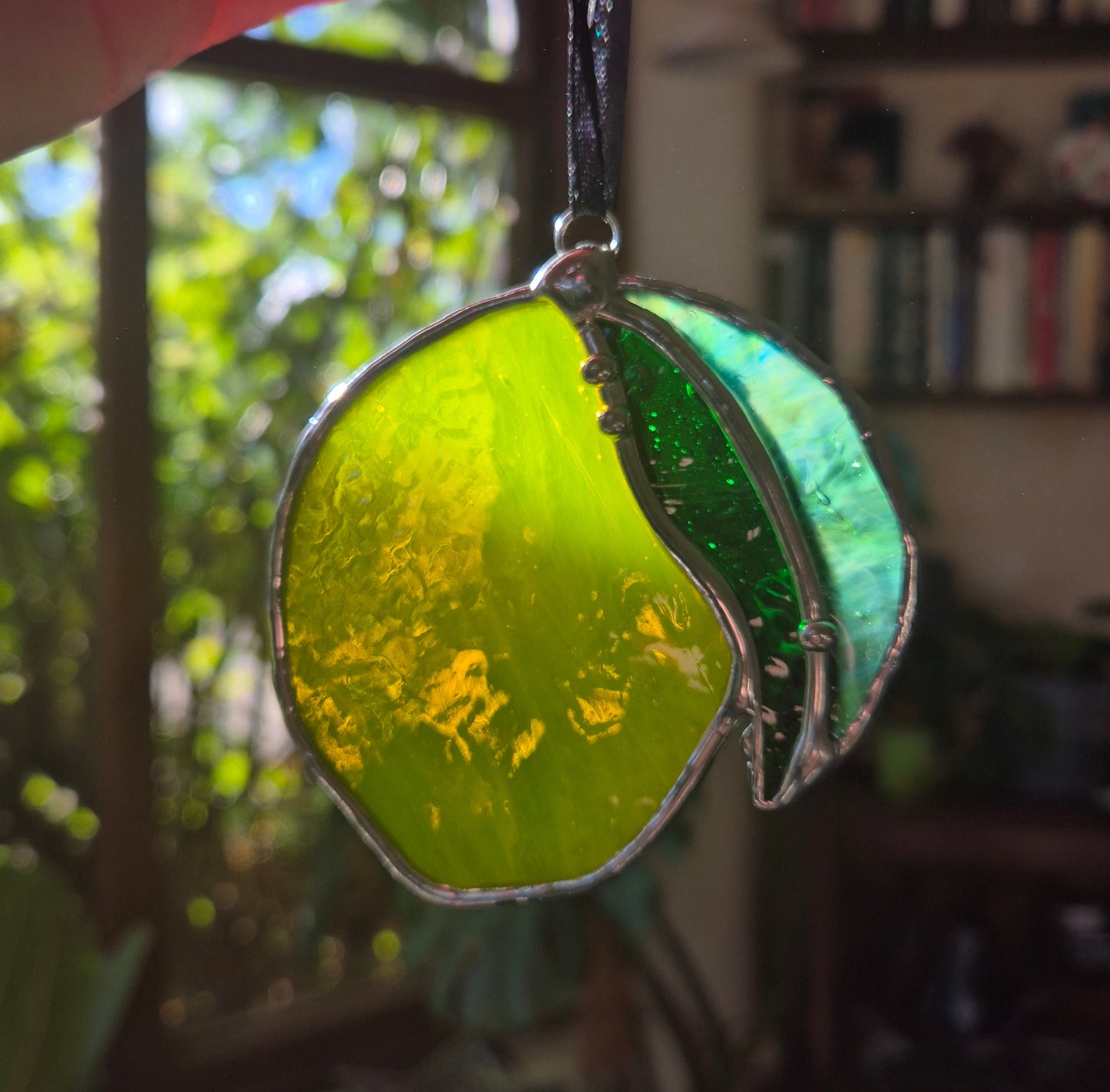 Lemon Stained Glass Hanging - Small