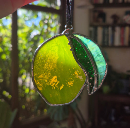 Lemon Stained Glass Hanging - Small
