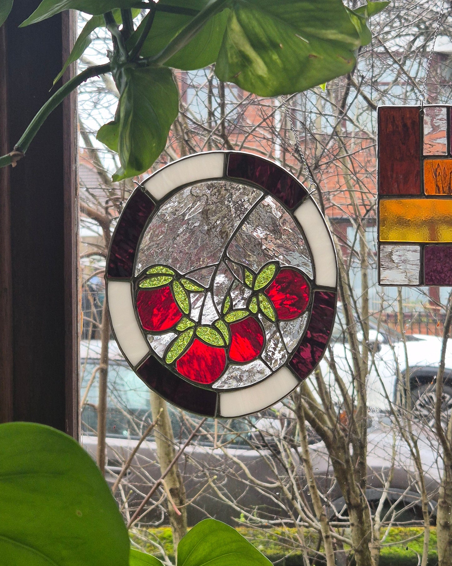 Tomatoes Hanging Oval Panel